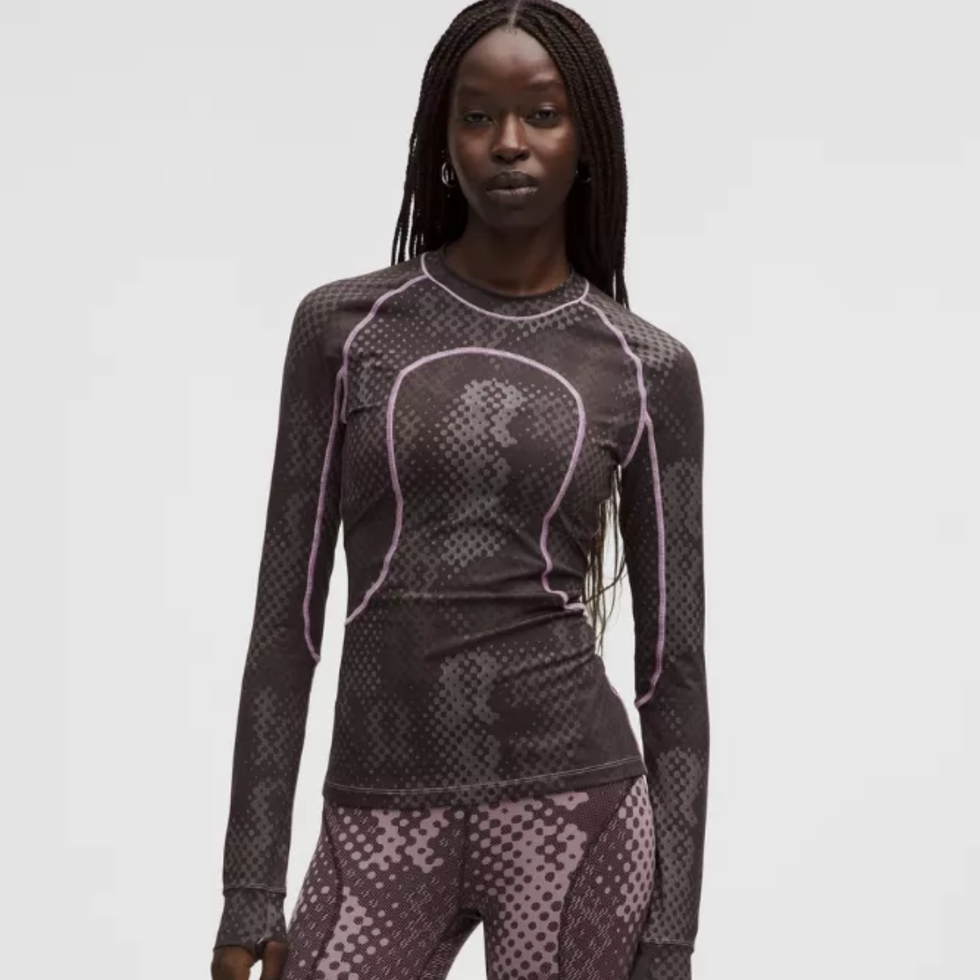 Jacquard Tight-Fit Long-Sleeve Shirt