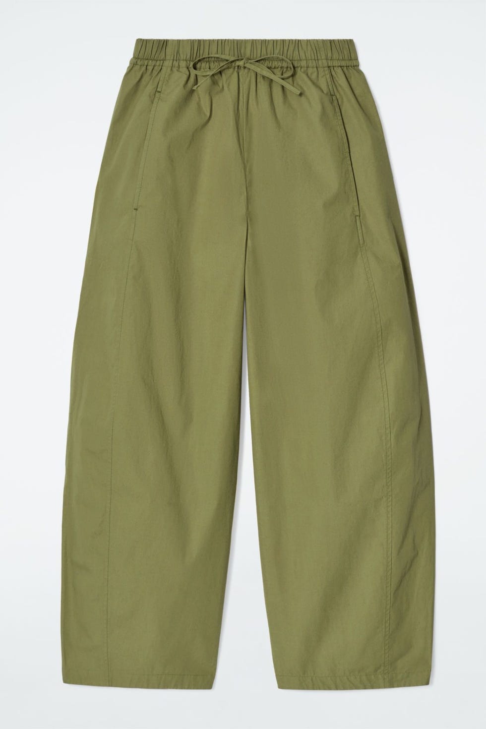 Elastic barrel-leg pants