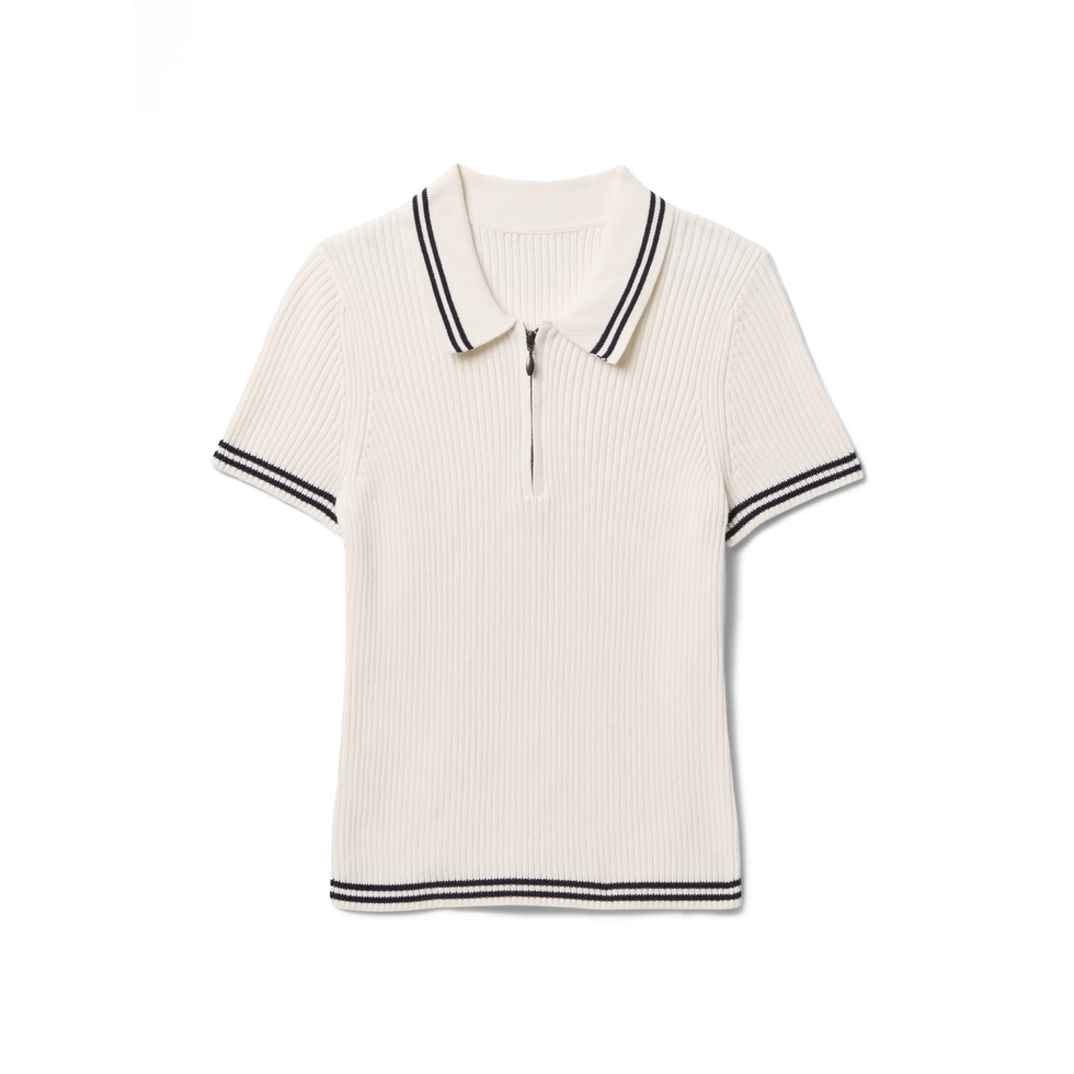 100 Percent Cotton Quarter-Zip Polo Sweater