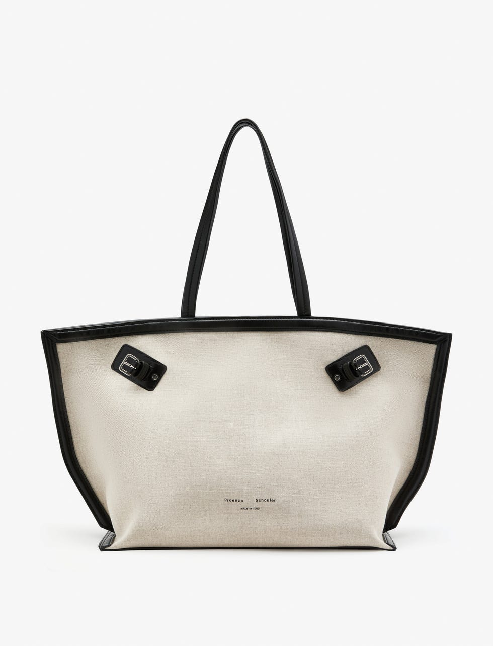 Proenza Schouler Days Tote in Natural Linen- Natural / Black