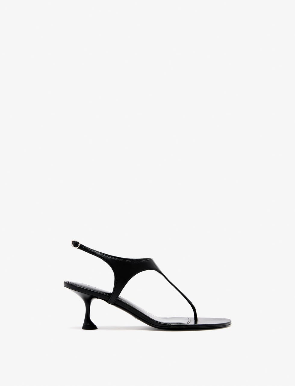 Proenza Schouler Tee Thong Sandals in Slick Nappa- Black