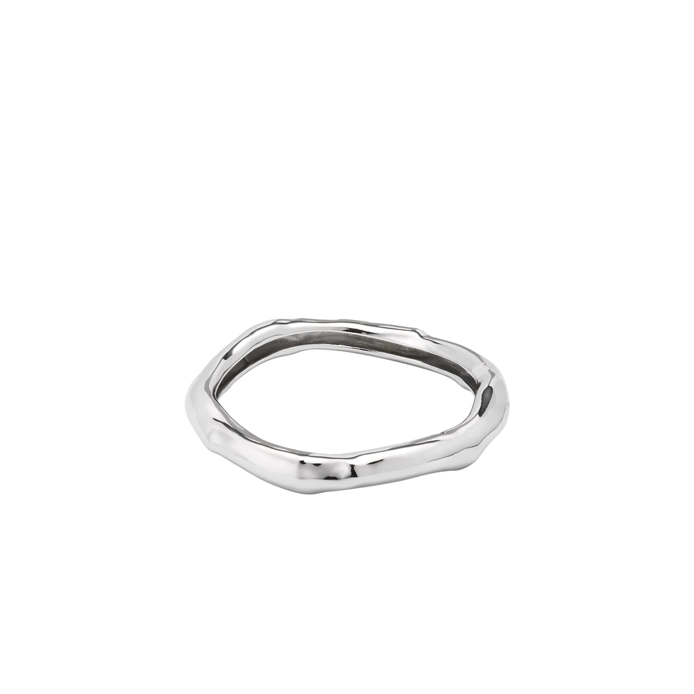 Molten Bangle in Silver