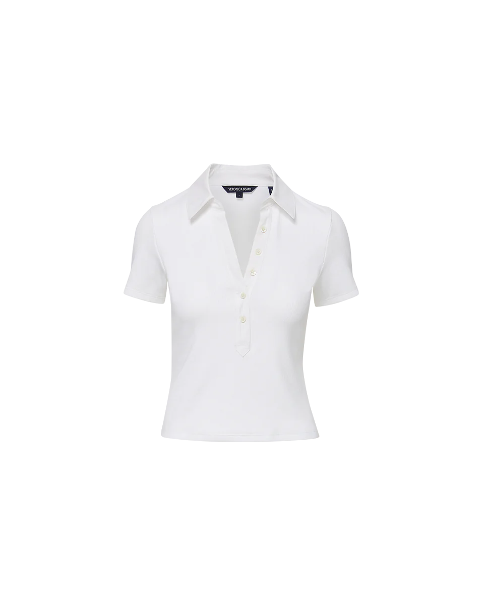 Kearney Button-Down Tee in White