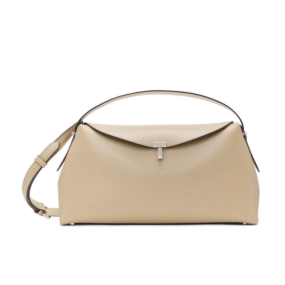 T-Lock Leather Top-Handle Bag