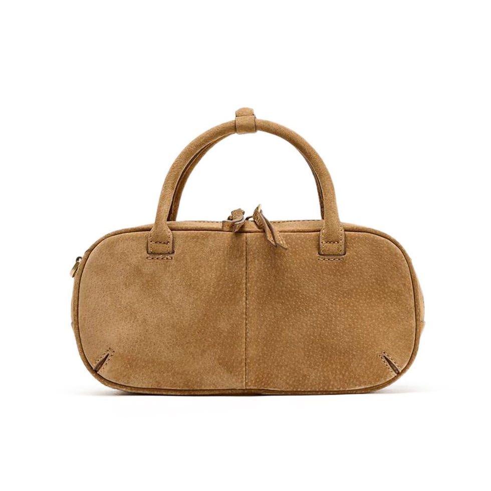 Mini Double Handle Suede Bag