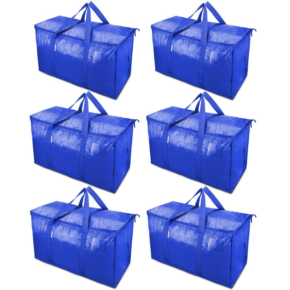 6 Pack Extra Large Moving Bags with Zippers & Carrying Handles