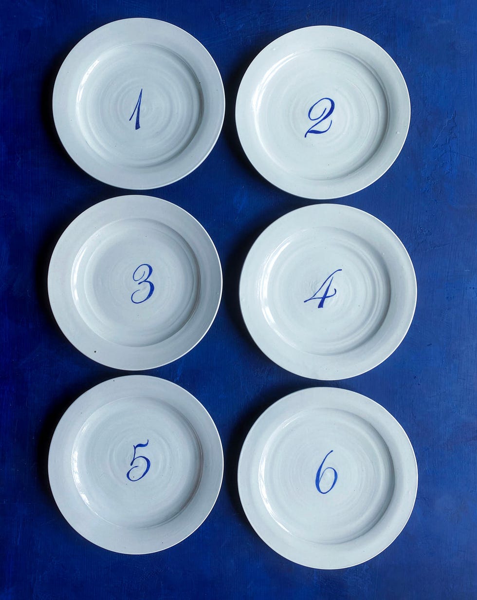 Set of 6 Porcelain Dinner Plates
