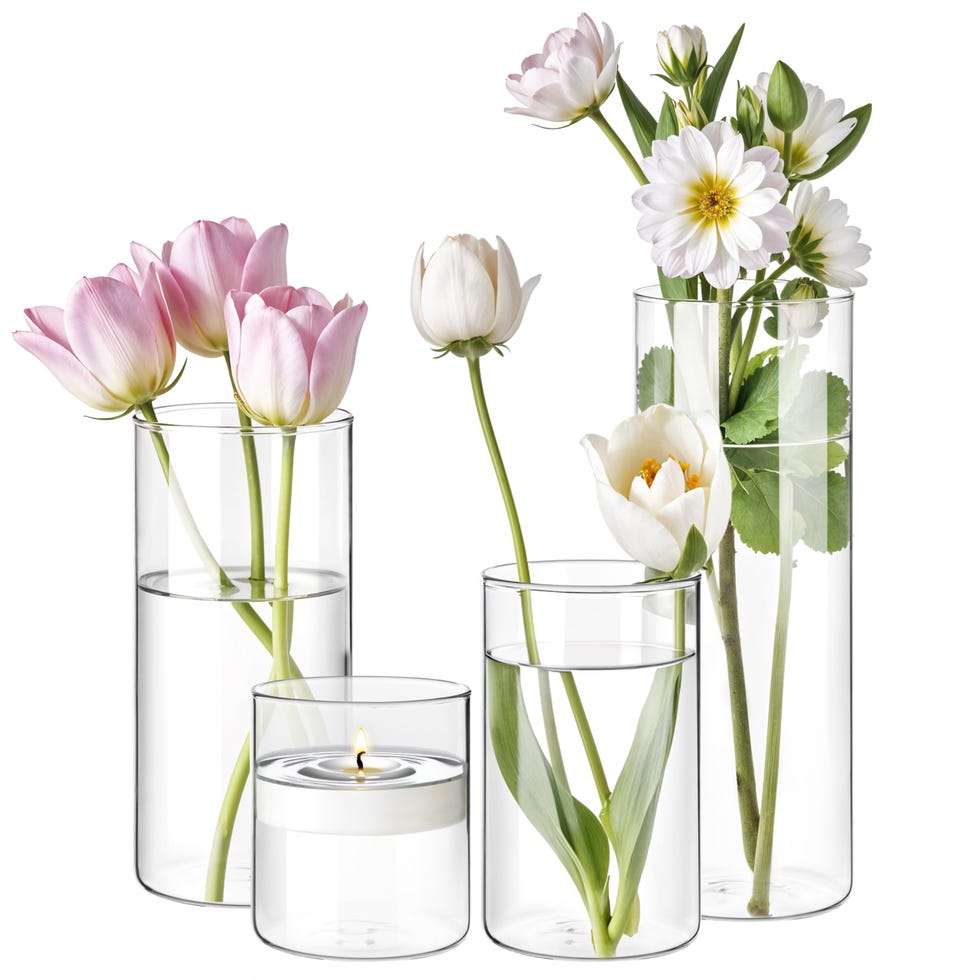 Floreros para Centros de Mesa de Cristal 