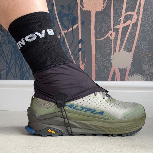AONIJIE Low Trail Gaiters Reflective Ankle Gators Protective Shoe Covers With UV Protection & Breathable & Sand Prevention For Triathlon Marathon Hiking (Black Blue