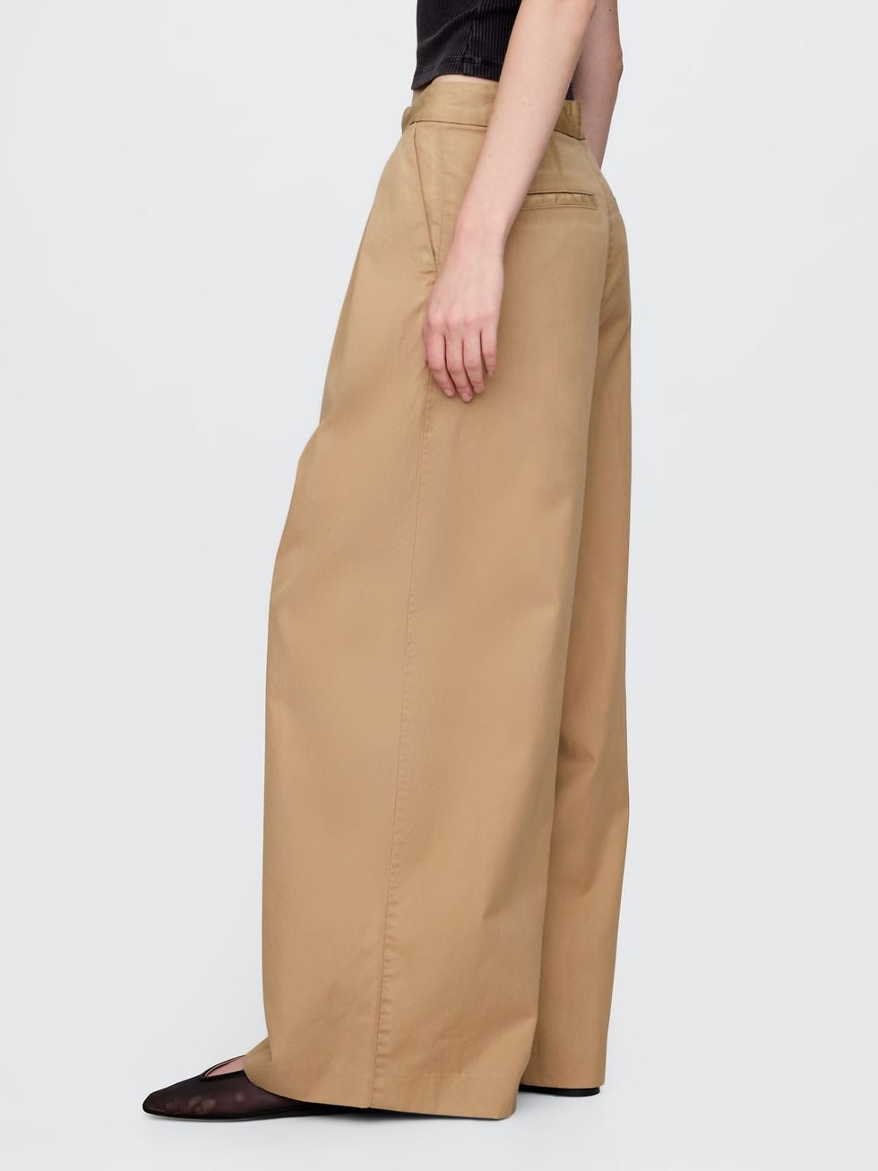 100% cotton wide-leg chinos