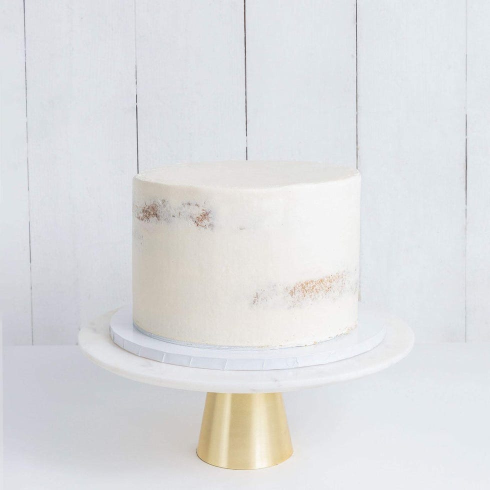 One Tier Naked Wedding Cake