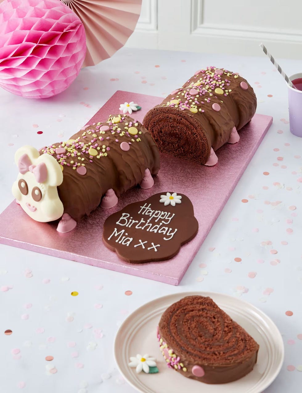Personalised Connie the Giant Caterpillar Cake