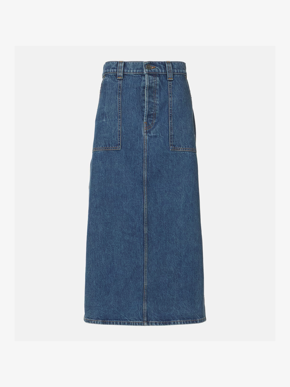 Khaite Genevieve denim maxi skirt