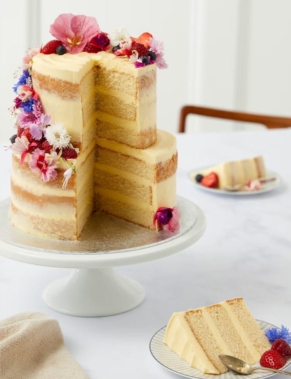 Vanilla Two Tier Naked Cake
