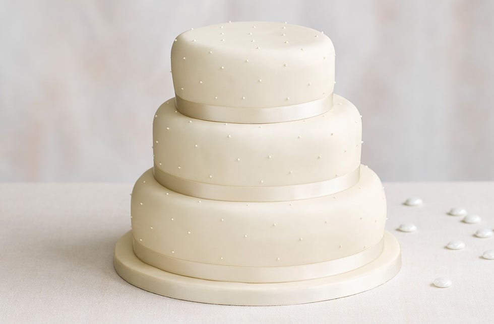 Fruit, Golden Sponge & Chocolate Sponge Undecorated Wedding Cake