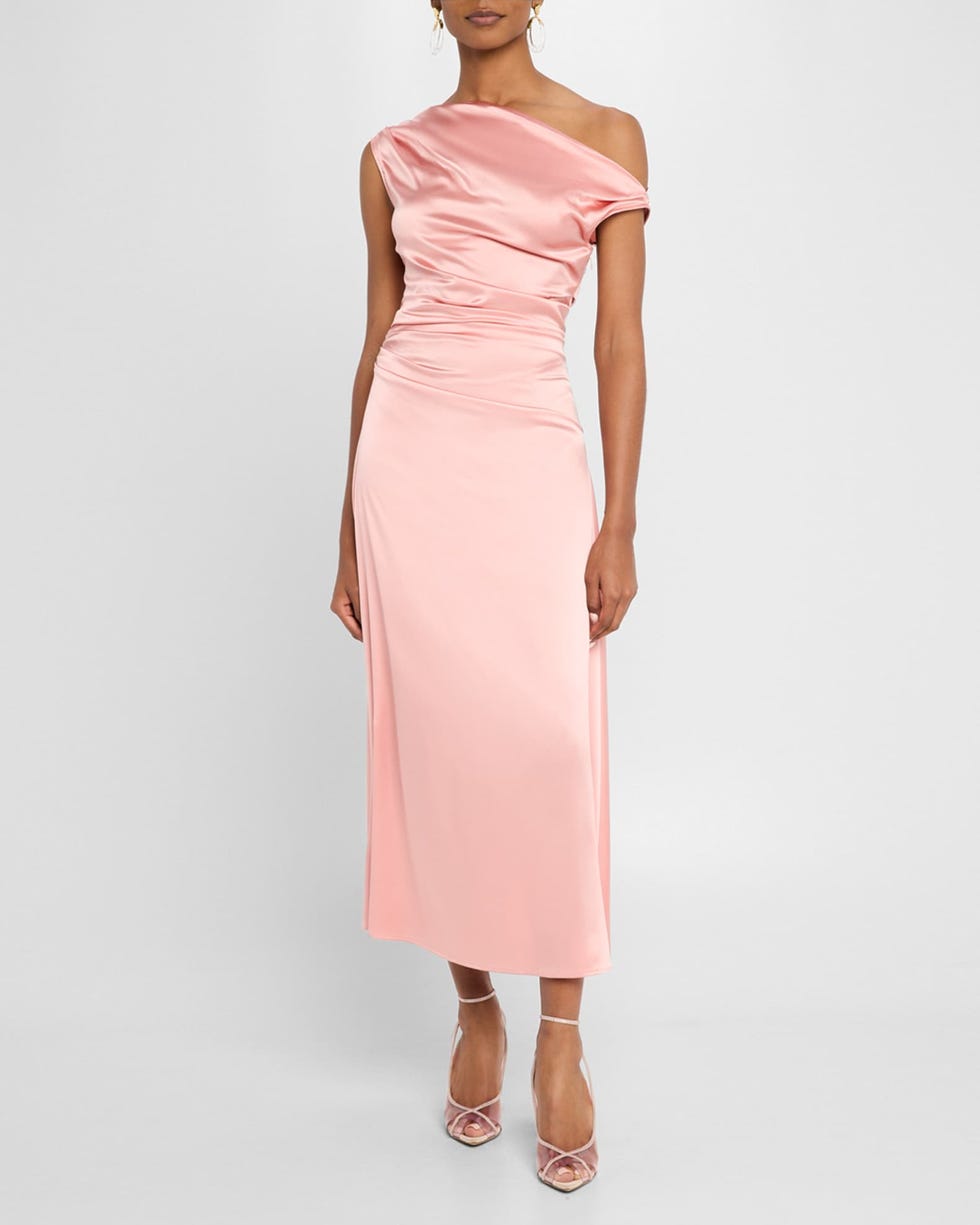Phare Draped Silk Midi Dress