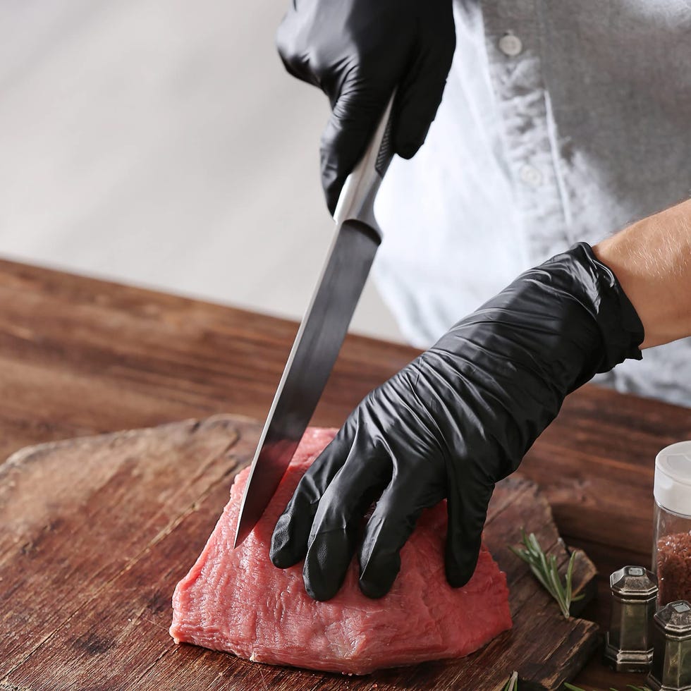 Black Vinyl Synthetic Gloves
