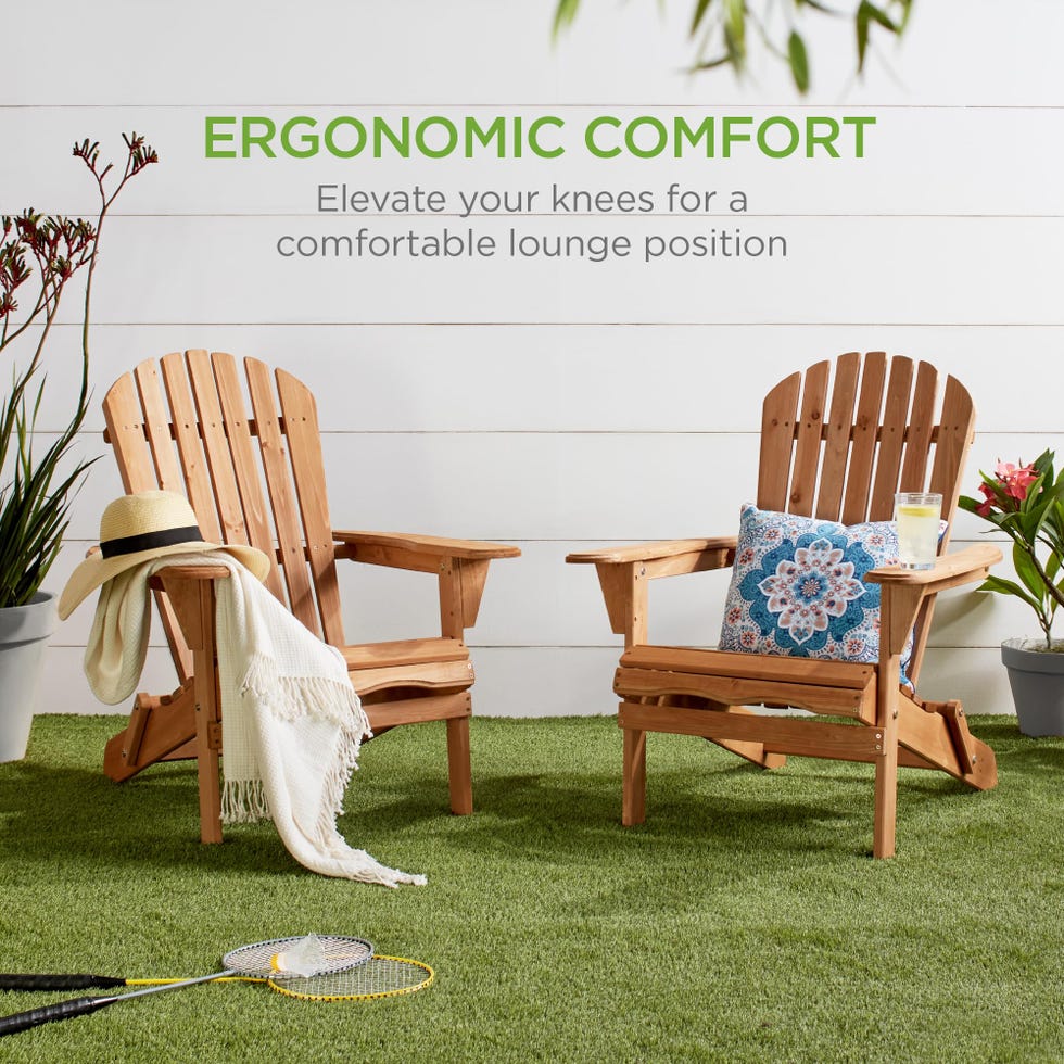 Folding Wooden Adirondack Lounger