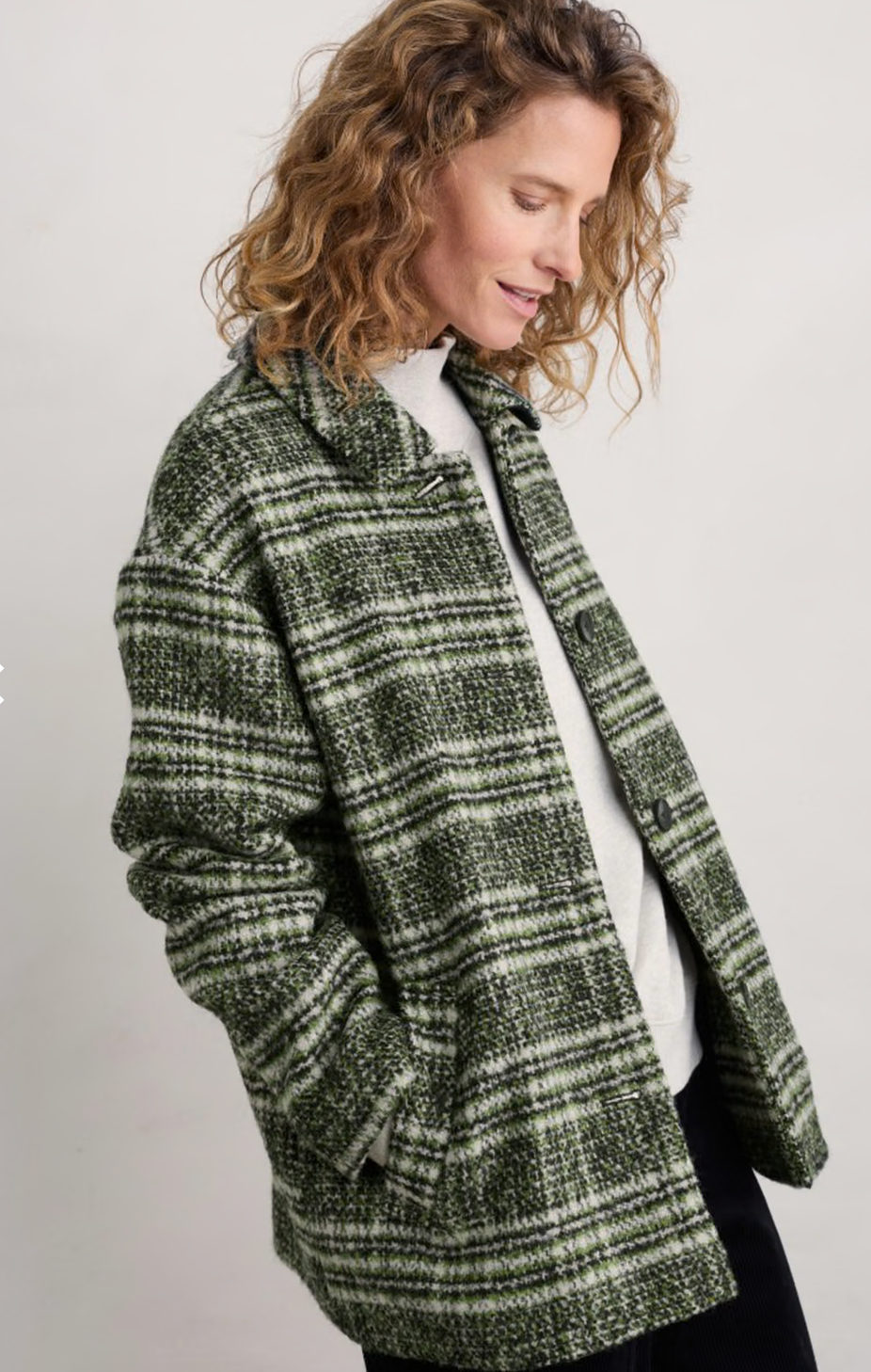 Beamwind Checked Wool Blend Coat