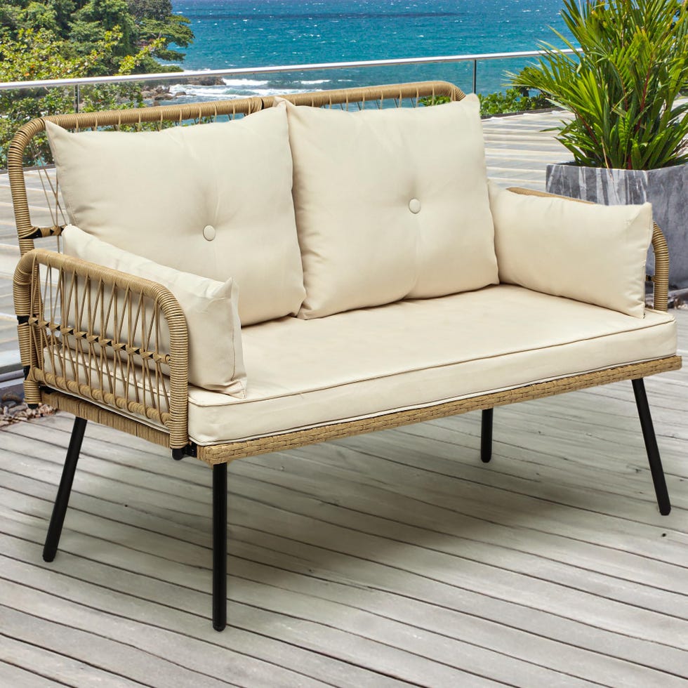 Patio Furniture Wicker Outdoor Loveseat