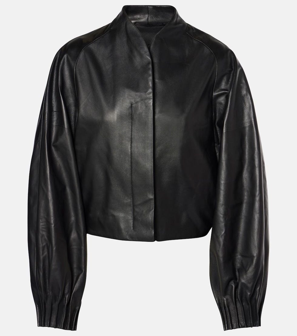 Aram cropped leather jacket