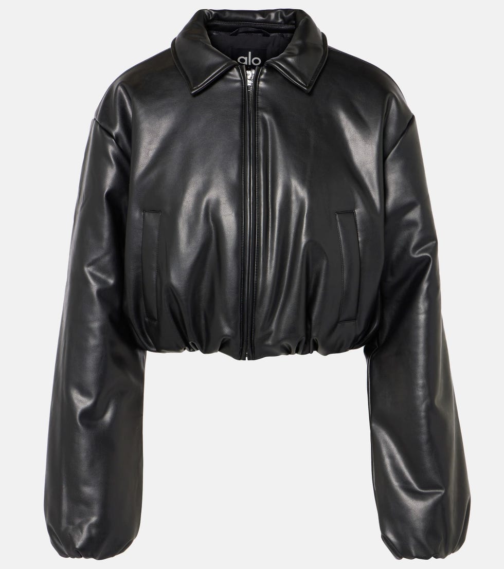 Premier Faux Leather Bomber Jacket 