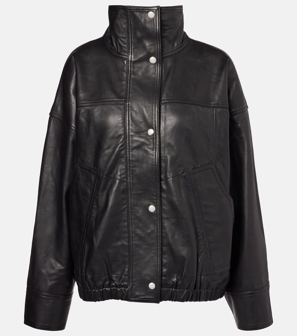 Róhe Leather Bomber Jacket