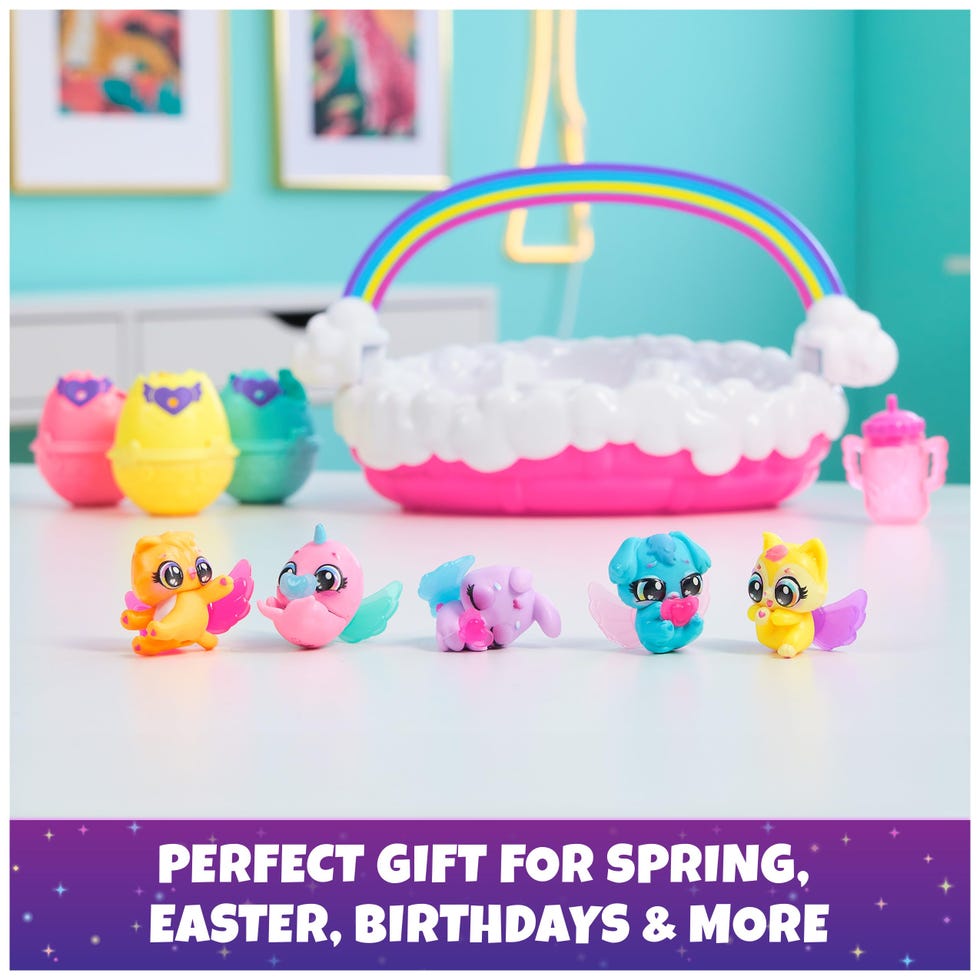 Hatchimals Alive Neon Rainbow Spring Basket