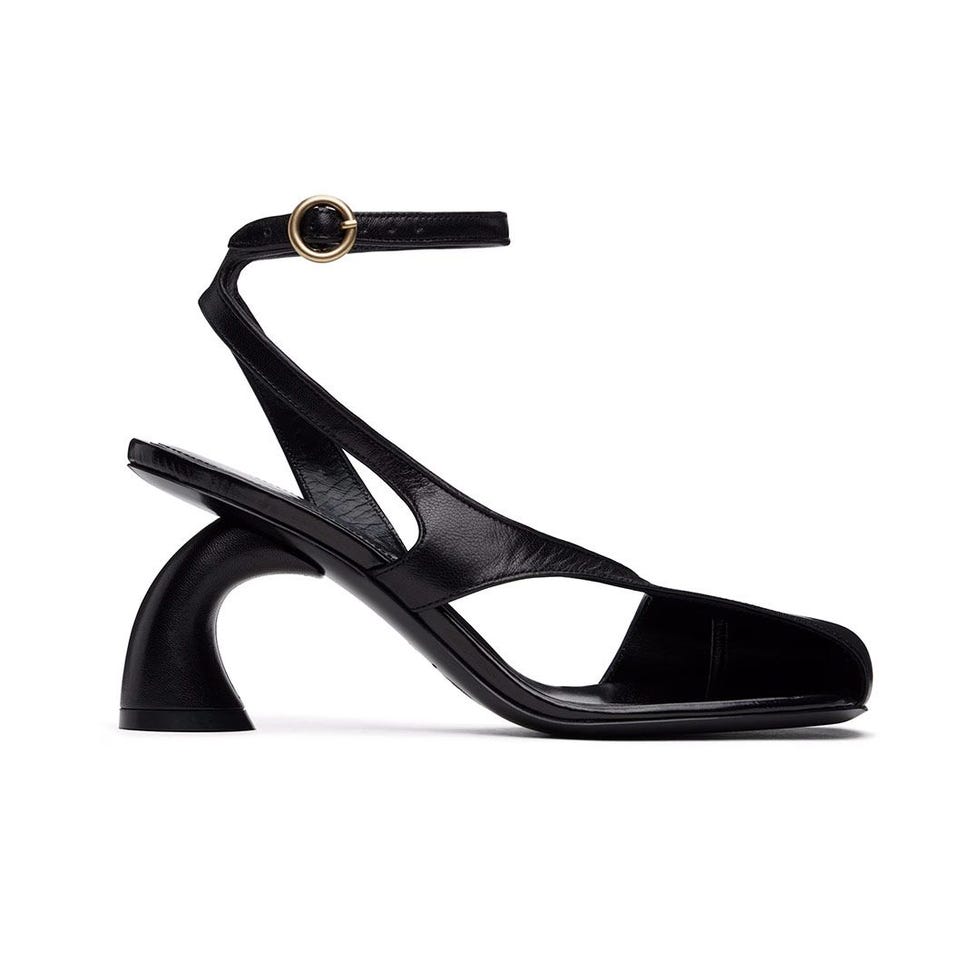 Asymmetric-Heeled Sandals
