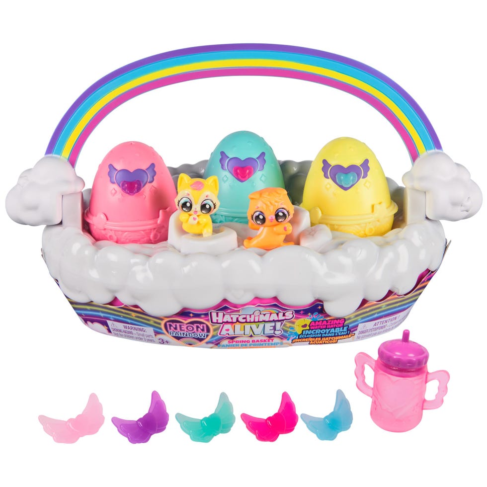 Hatchimals Alive Neon Rainbow Spring Basket
