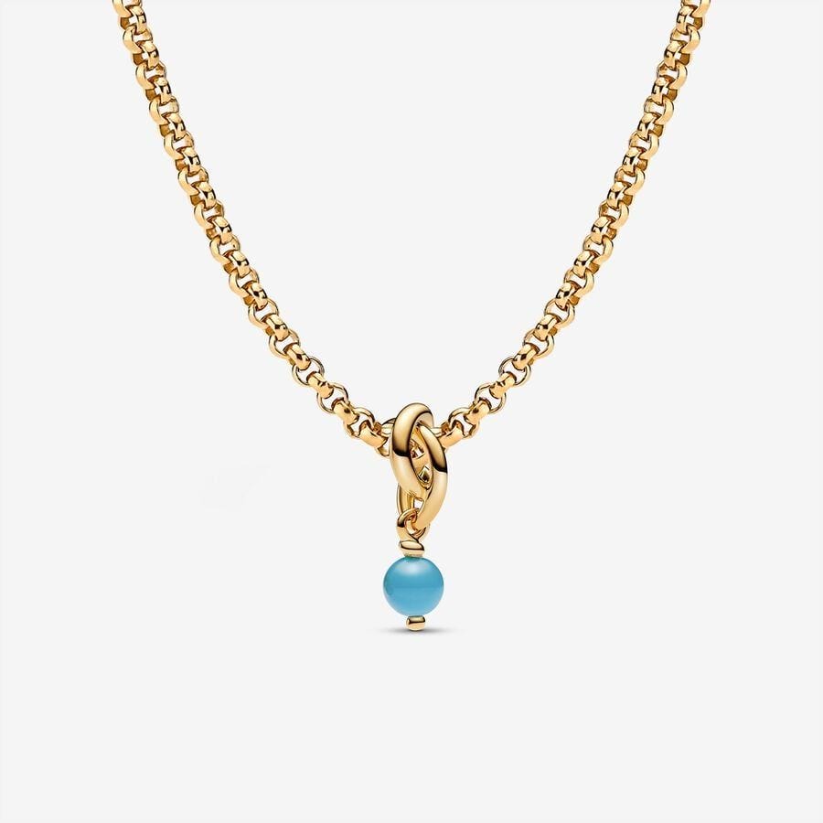 Birthstone Eternity Circle Dangle Charm