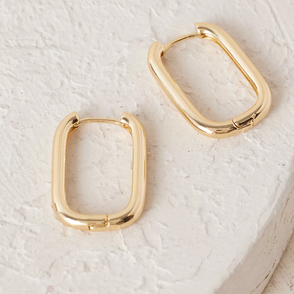 Rectangle Hoop Earrings