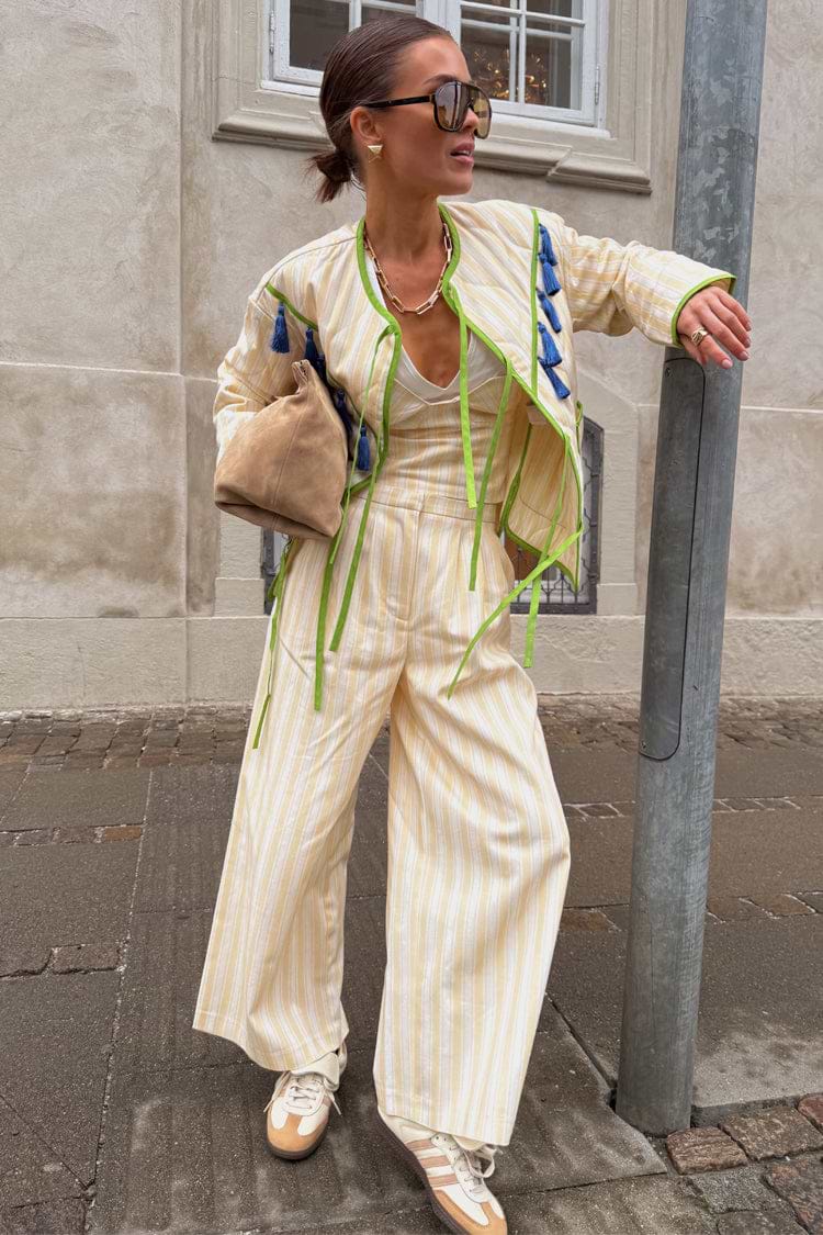 Yellow Stripe Trousers