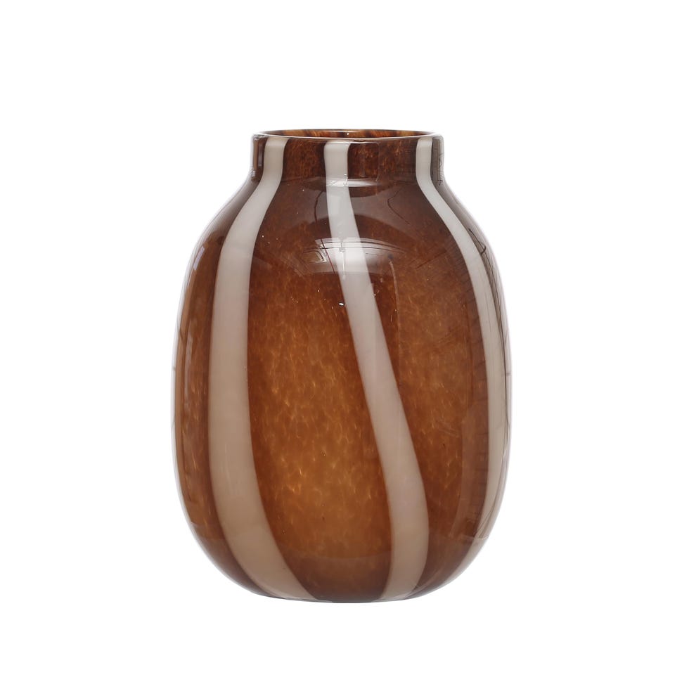 Glass Striped Vase