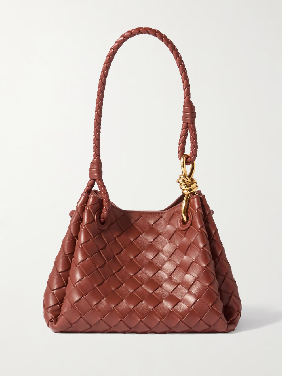 Bottega Veneta parachute small intrecciato leather shoulder bag