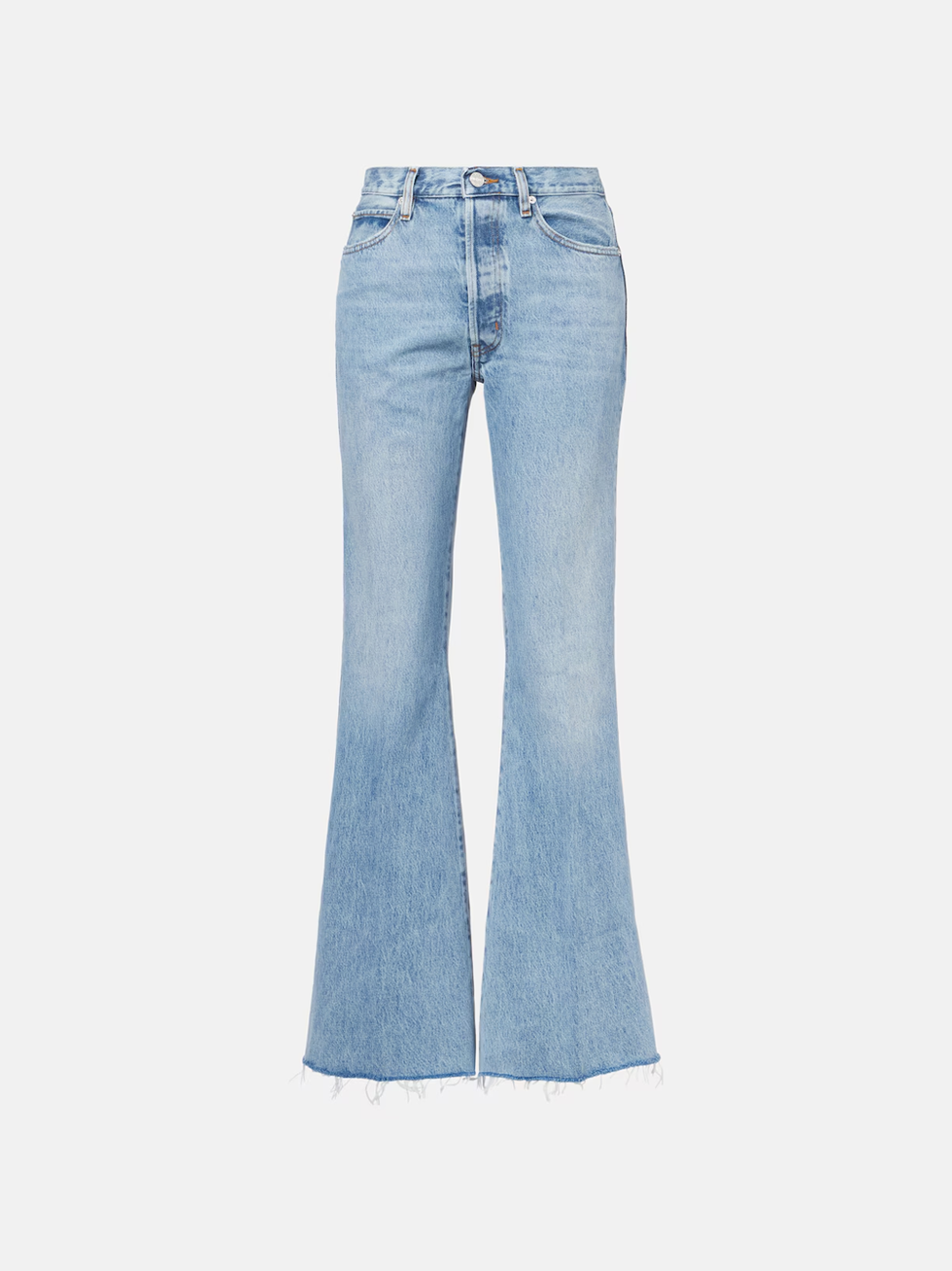 Frame the lax high-rise flared jeans