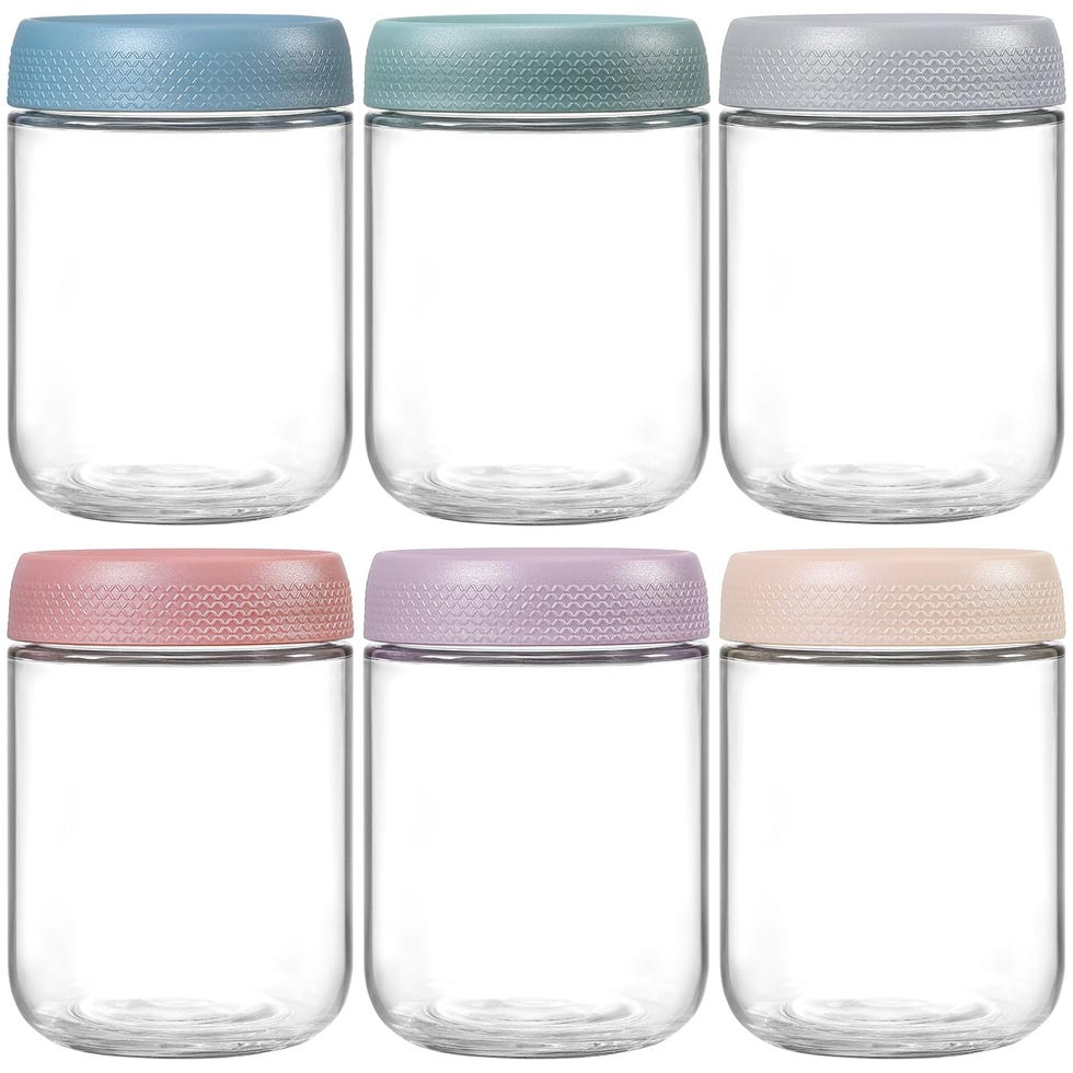 6-pack 16 oz. Glass Containers with Lids
