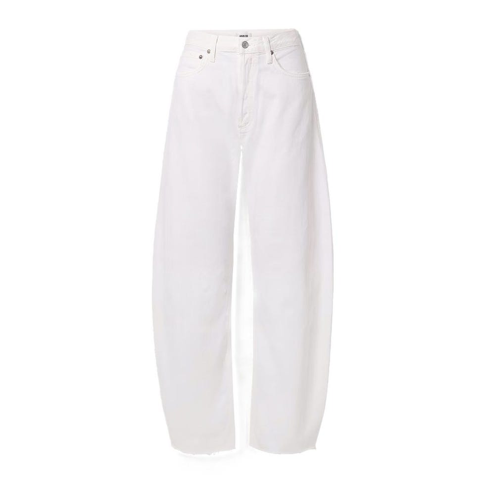 Luna Frayed Barrel-Leg Jeans