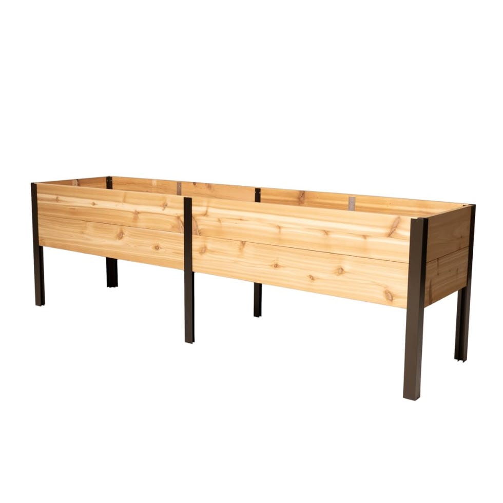 Elevated cedar garden bed