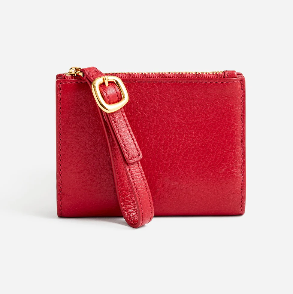 Leather Bifold Wallet Wristlet Leather Bifold Wallet Wristlet