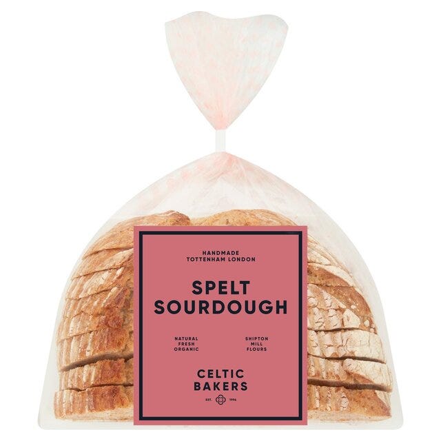 Celtic Bakers Organic Spelt Sourdough 500g