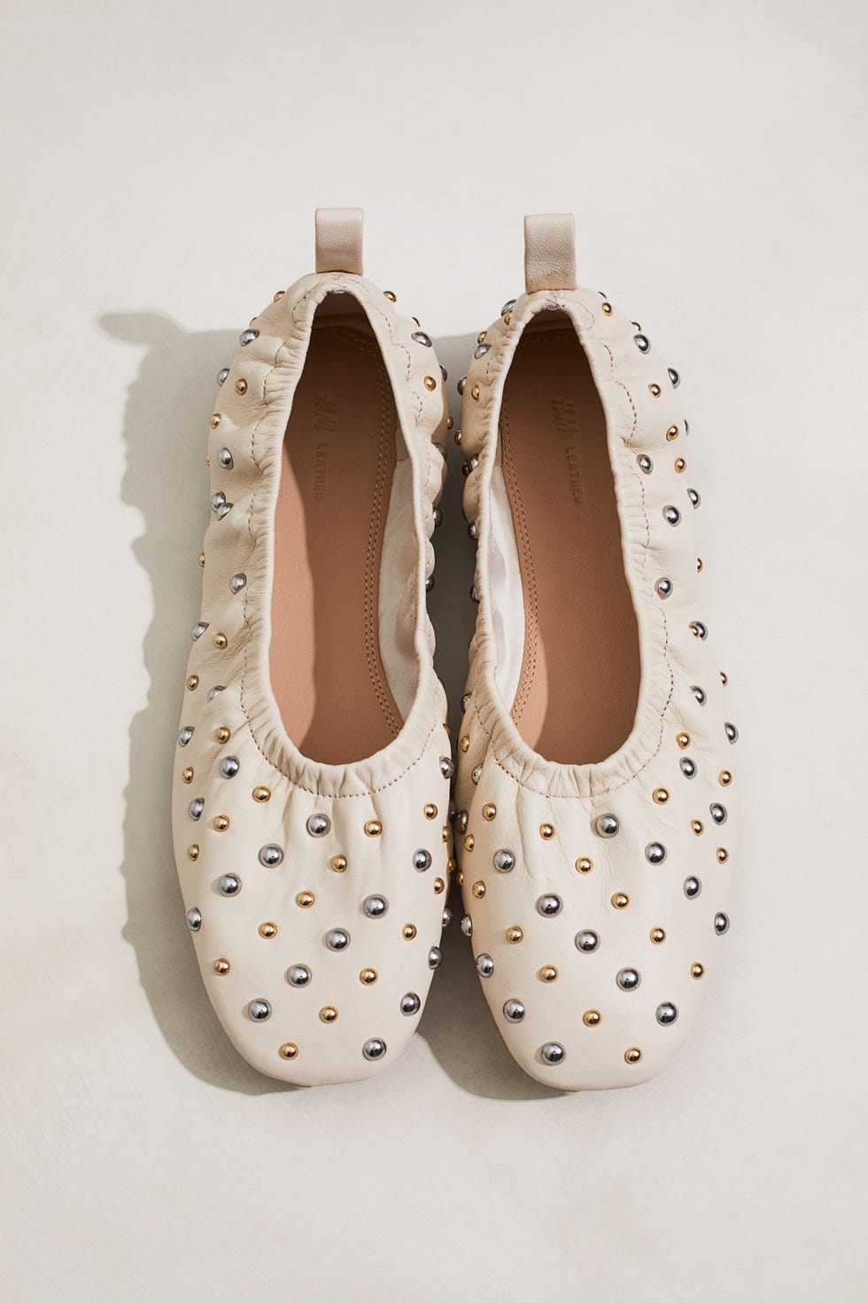 Studded ballet pumps