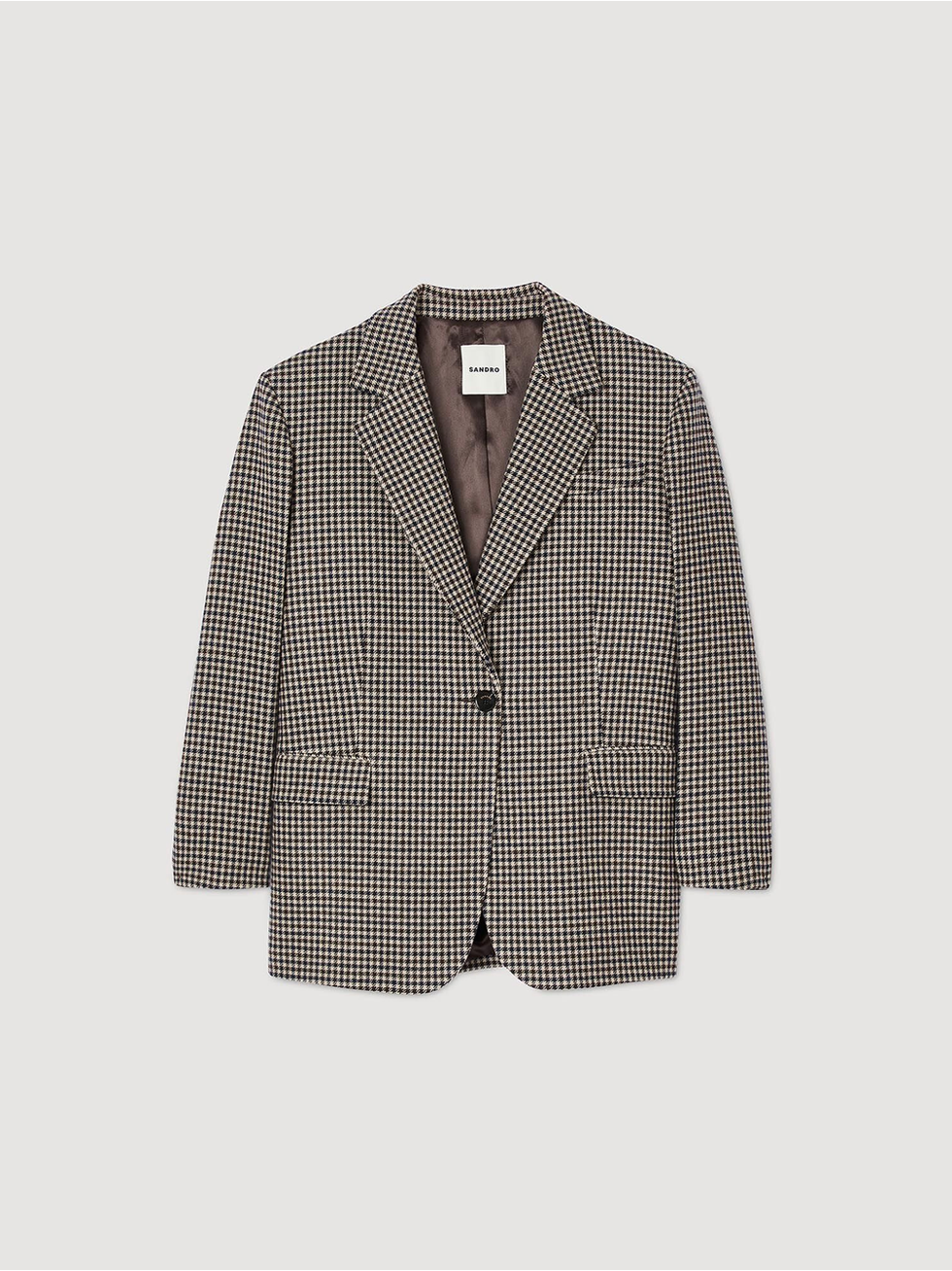 Sandro small-check suit jacket