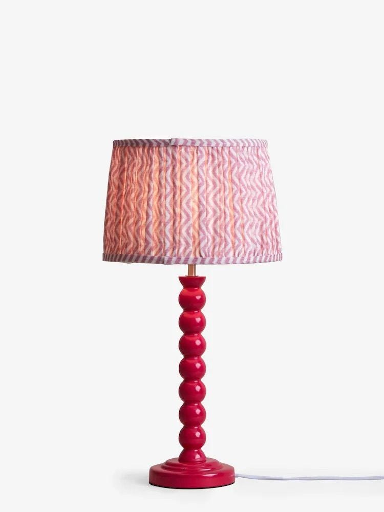 Pink Bobbin Table Lamp