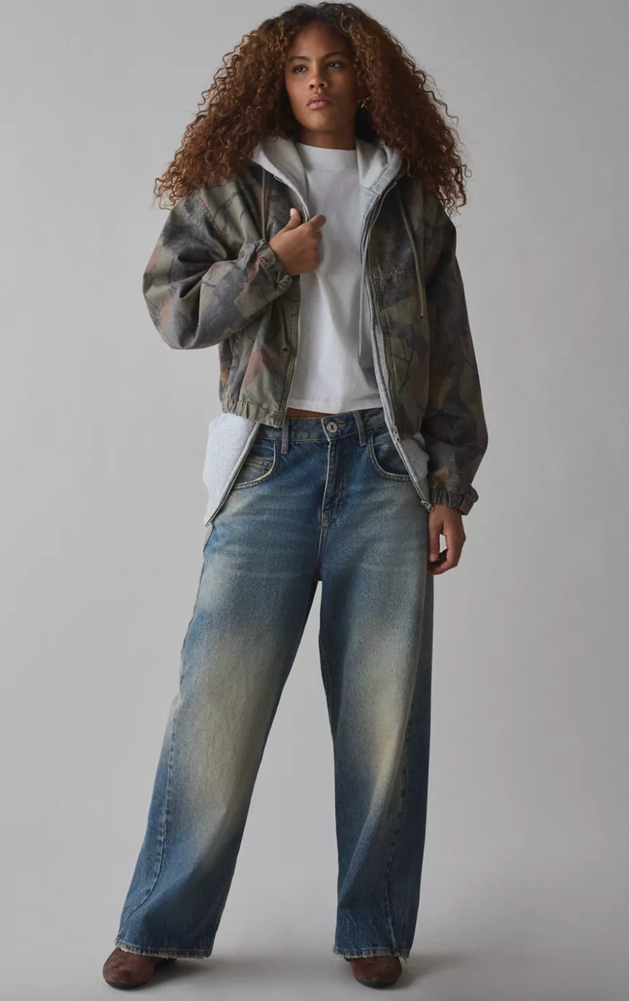 BDG Blake Camo Canvas Bomber Jacket