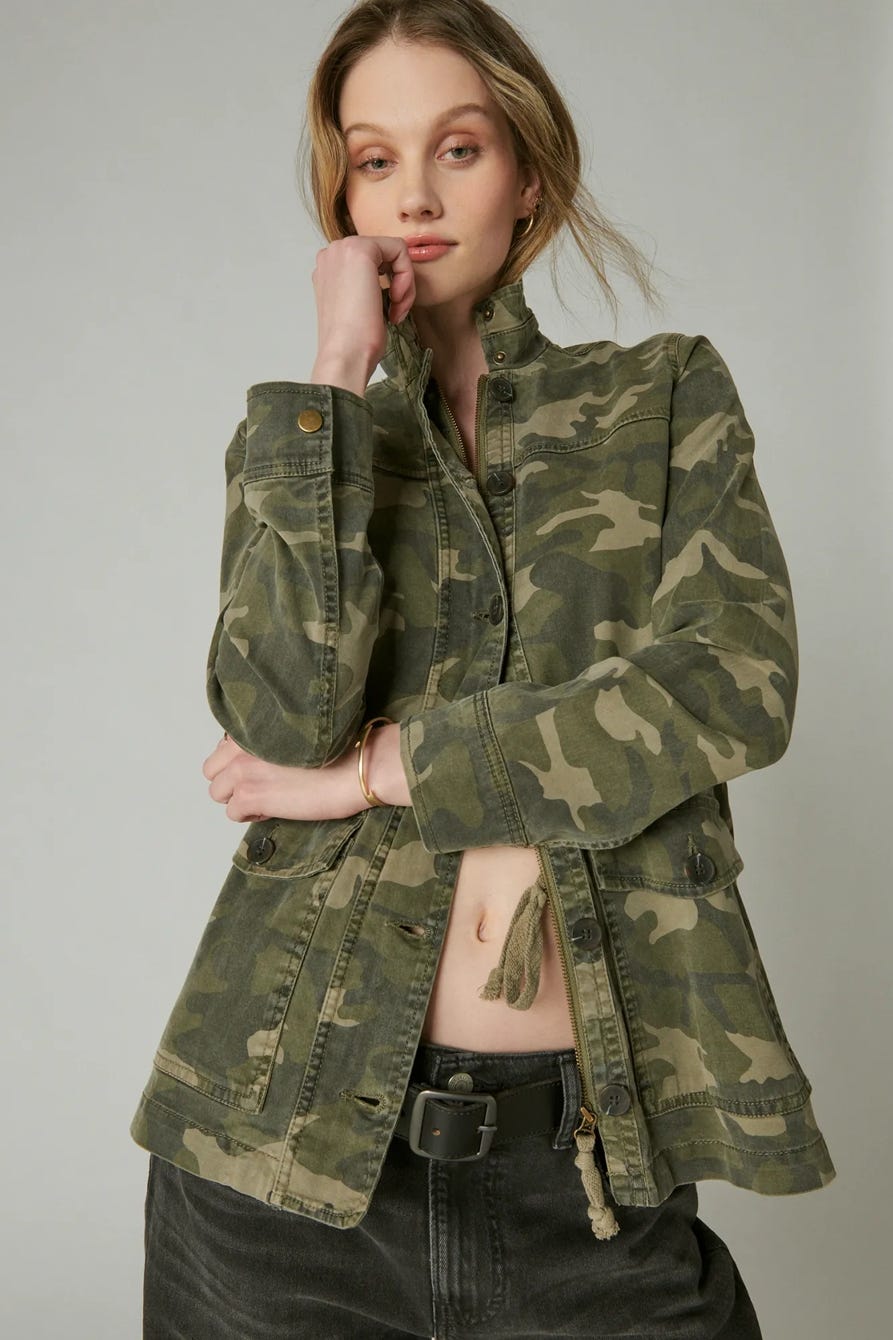 Camo Printed Utility Jacket