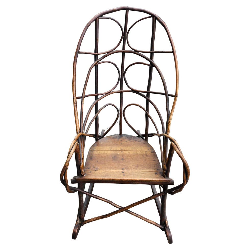 Antique Twig Adirondack Rocking Chair
