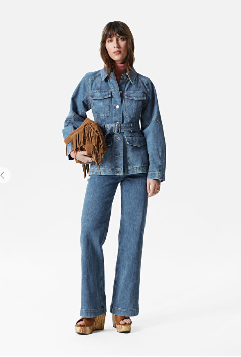 Belted Denim Jacket