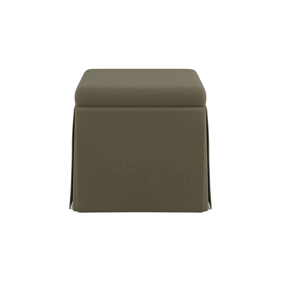 Skirted Storage Ottoman