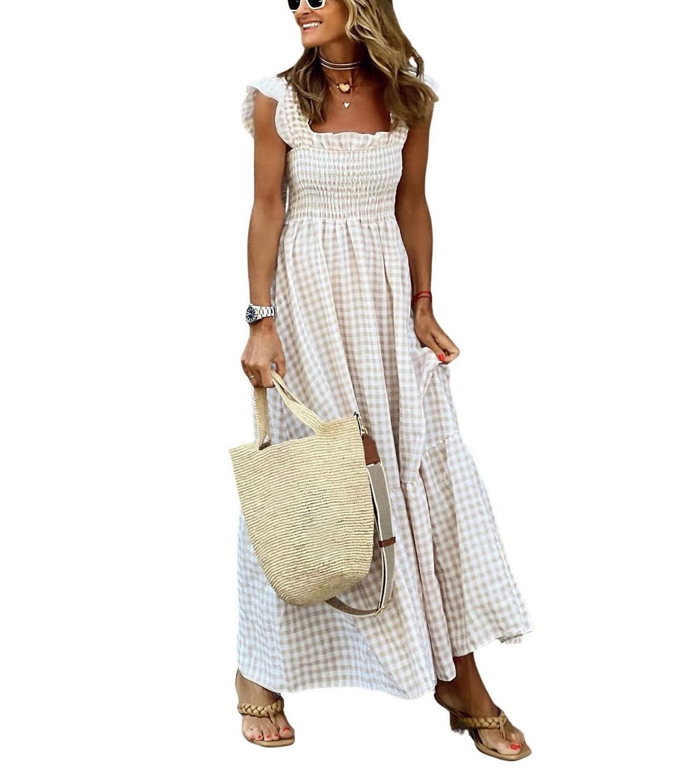 Plaid Smocked Dress